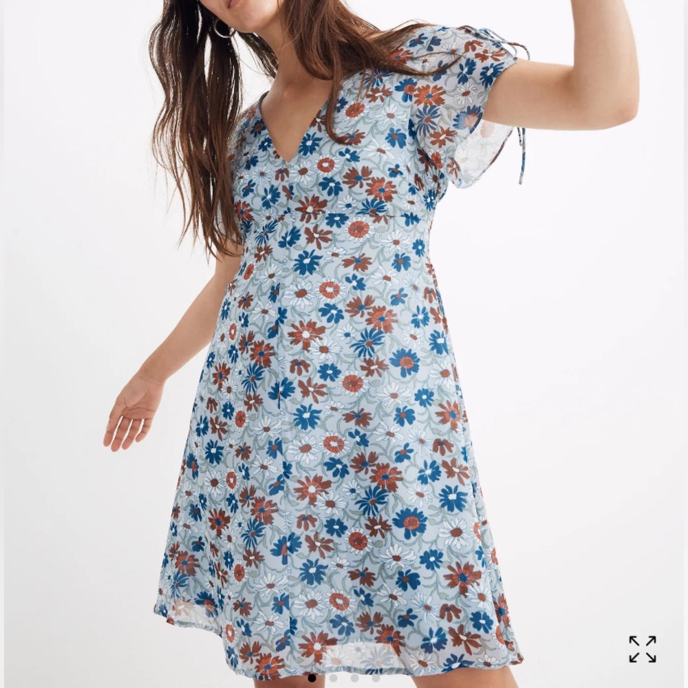 NWOT Madewell Open Back Mini Dress - Wildflower Garden - Size 10